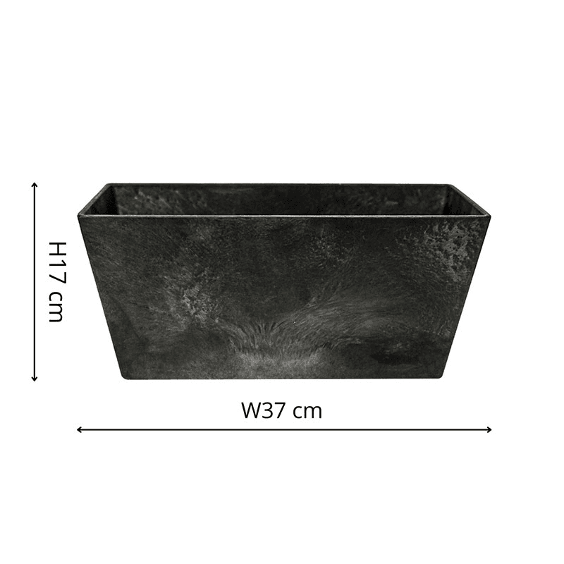 Ella Balcony trough, H17 x D37cm, Black