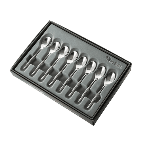 Image showing the Hidcote Set of 8 Coffee Spoons, L10cm, Stainless Steel product.