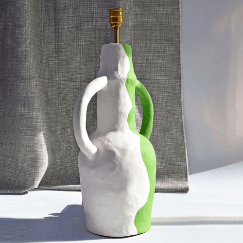 Image showing the Rumba Wave Table Lamp, H54cm, Green & White product.