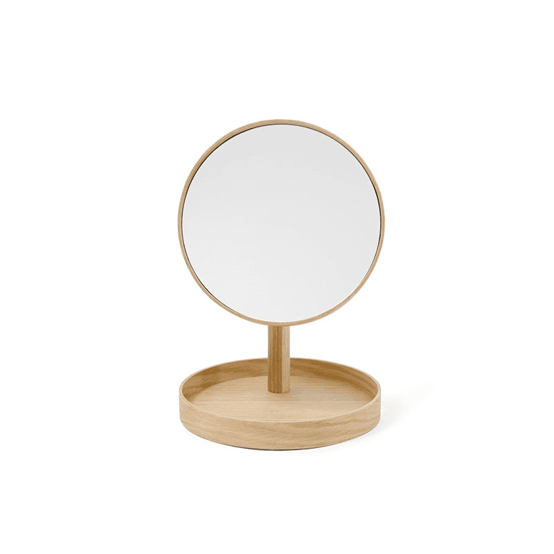 Look Magnify Mirror, H37 x D25cm, Oak