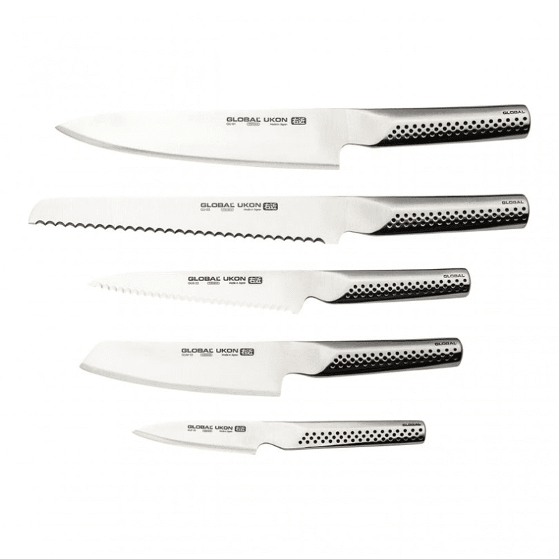 Ukon 6 Piece Knife Block Set, Silver