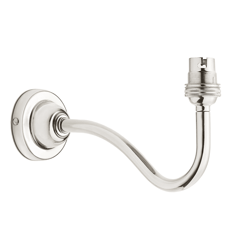 Swan Wall Light Fixture Only, H9cm x W7cm x D23cm, Antique Silver