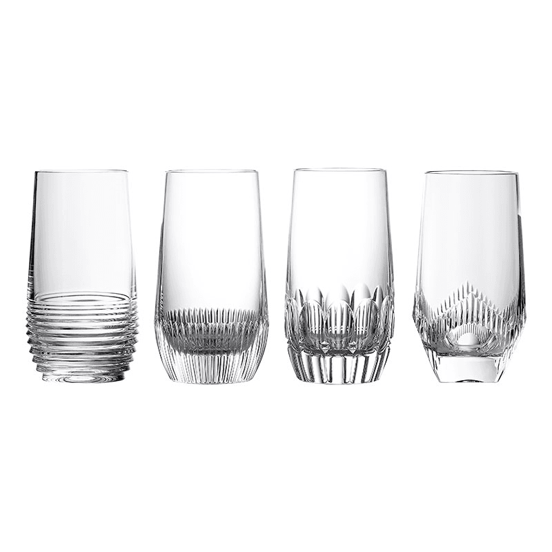 Mixology Set of 4 Highball Glasses, 430ml, Clear