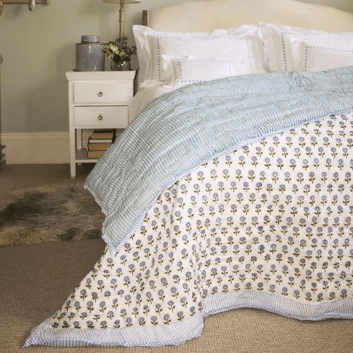 Image showing the Daisy King/Super King  Size Quilt, Blue product.