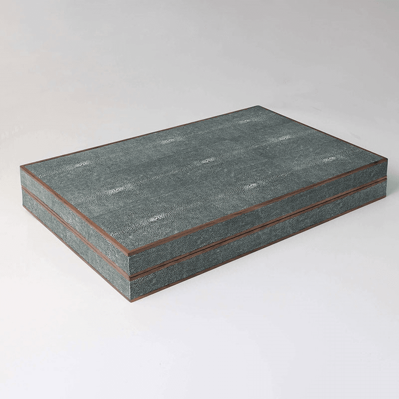 Backgammon Board, 54 x 34cm, Lincoln Green Shagreen