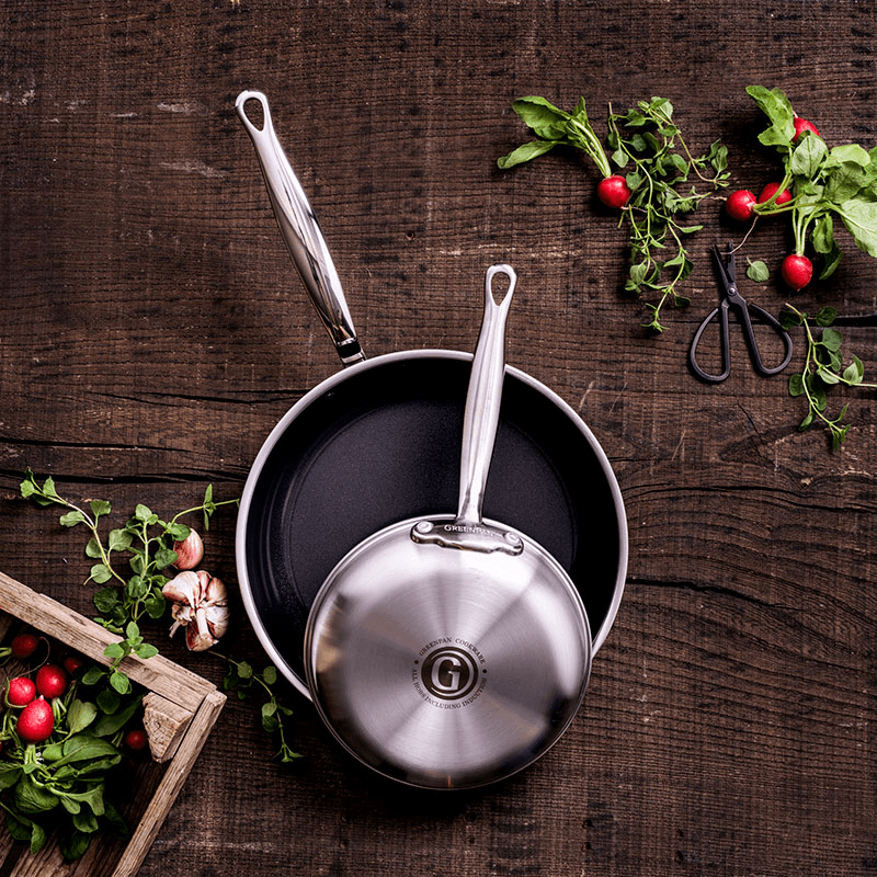 Premiere Non-Stick Frypan, 24cm, Stainless Steel