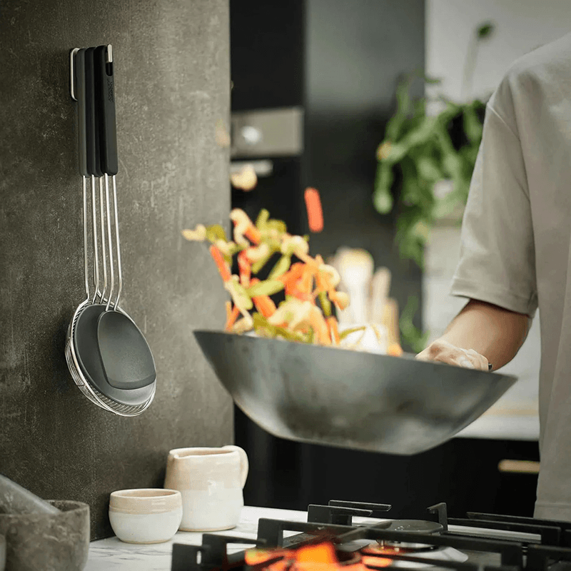 Nest Fusion 3 Piece Wok Utensil Set, Black