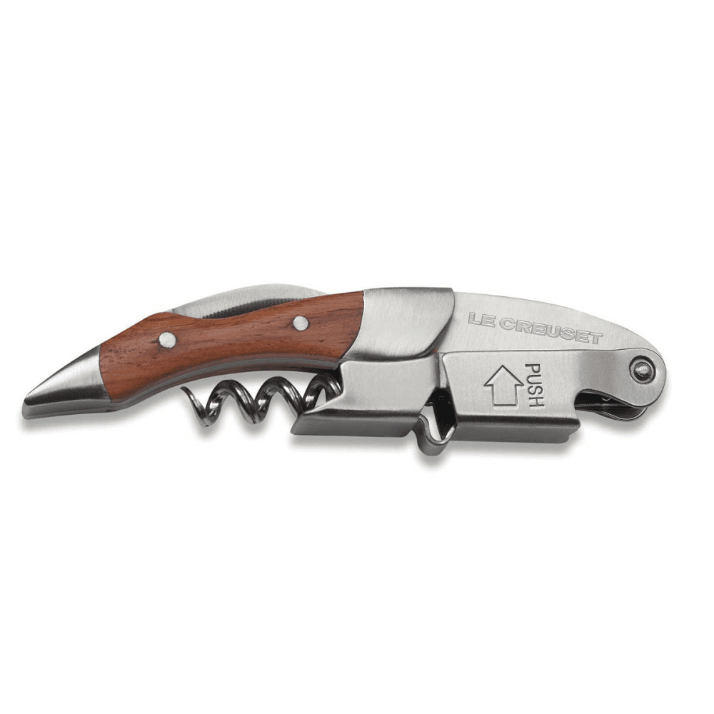 WT-110W Waiters friend corkscrew and bottle opener, wood and metal