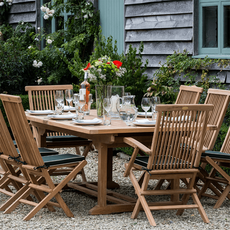 Orchid Rectangular Extending Table, L150-210cm, Teak