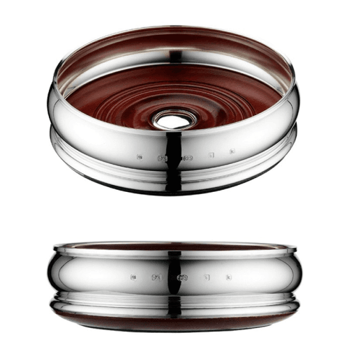 Image showing the Bellied Wine coaster, 12.7cm, sterling silver product.