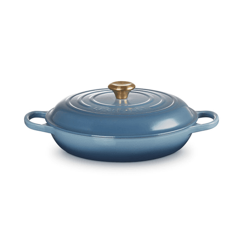Image showing the Signature Cast Iron Shallow Casserole, 30cm, Chambray product.