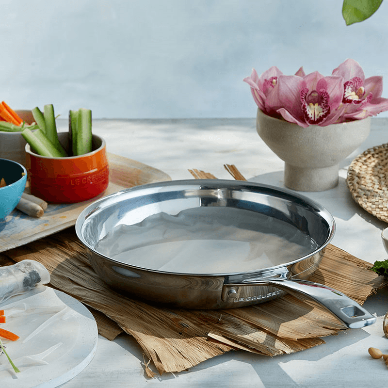 Classic 3-ply Uncoated Frying Pan, 24cm, Stainless Steel