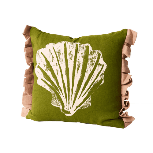 Image showing the Pilgrim Cushion, 55 x 55cm, Olive product.