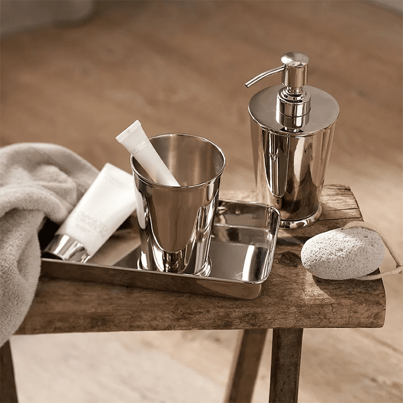 Brass Soap Dispenser, 450ml, Silver