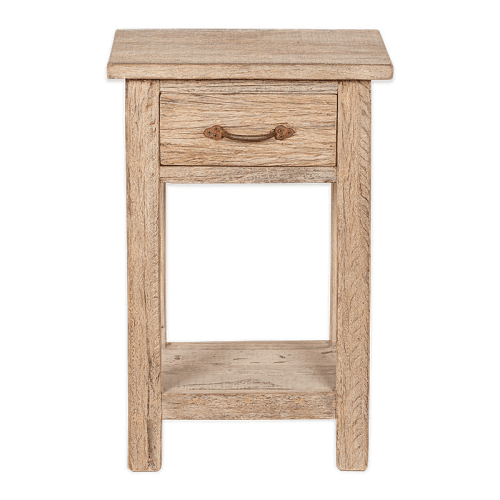 Image showing the Ibo Reclaimed Wood Bedside Table, Natural product.