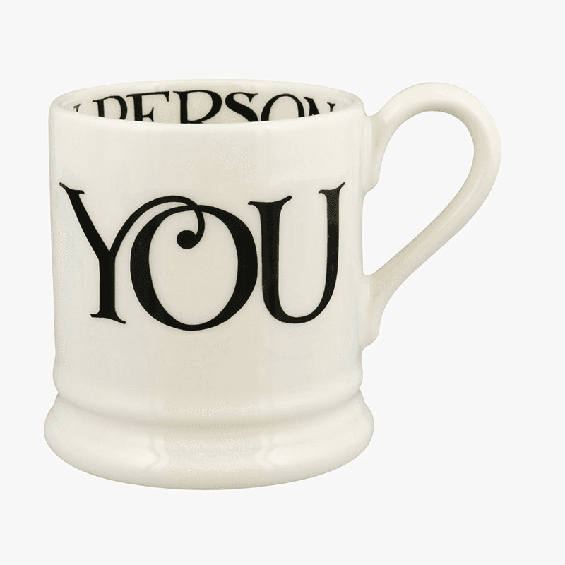 Black Toast Set of 2 You & Me Mugs, 300ml, Cream