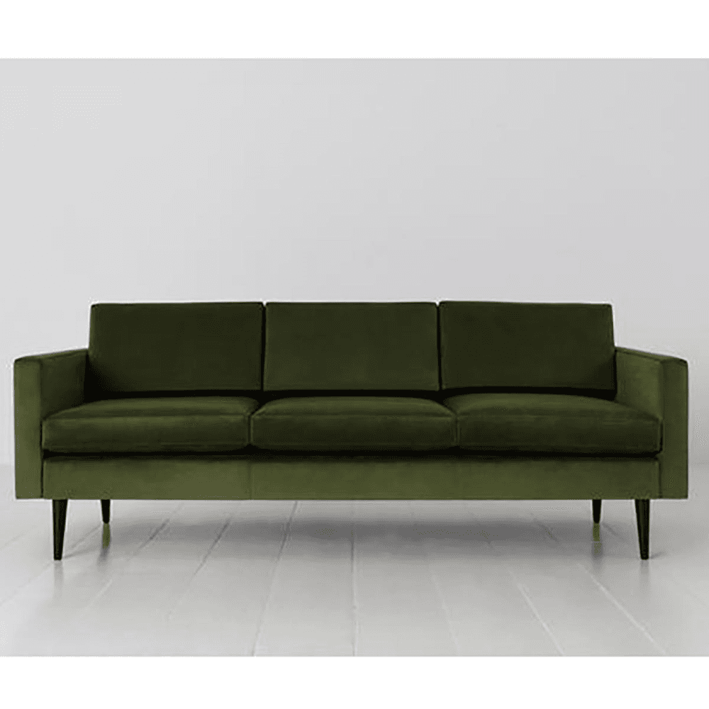 Model 01 3 Seater Velvet Sofa, Vine