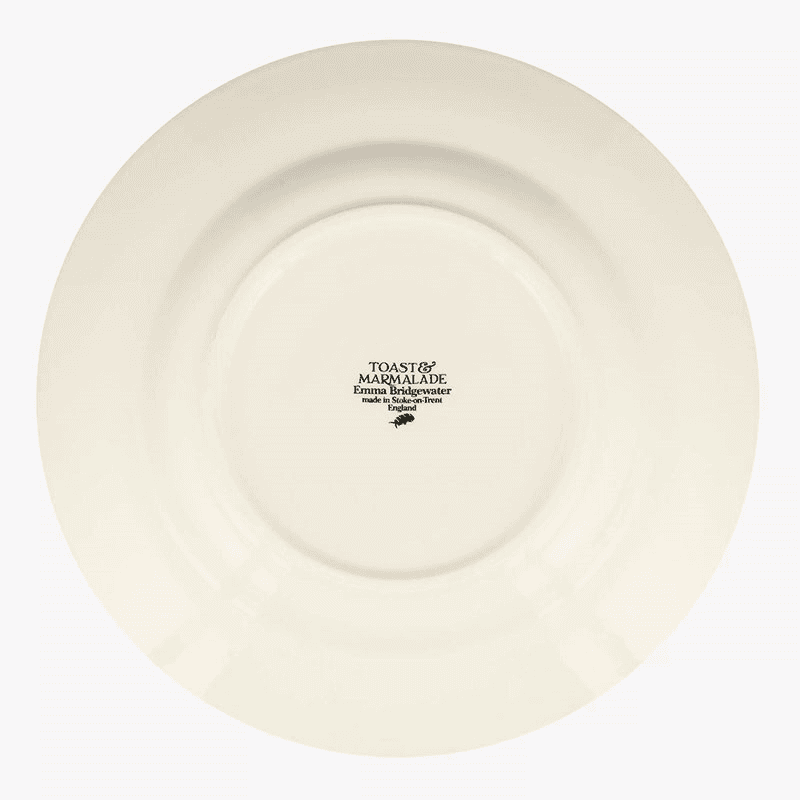 Black Toast Roast Chicken Plate, D27cm, Cream