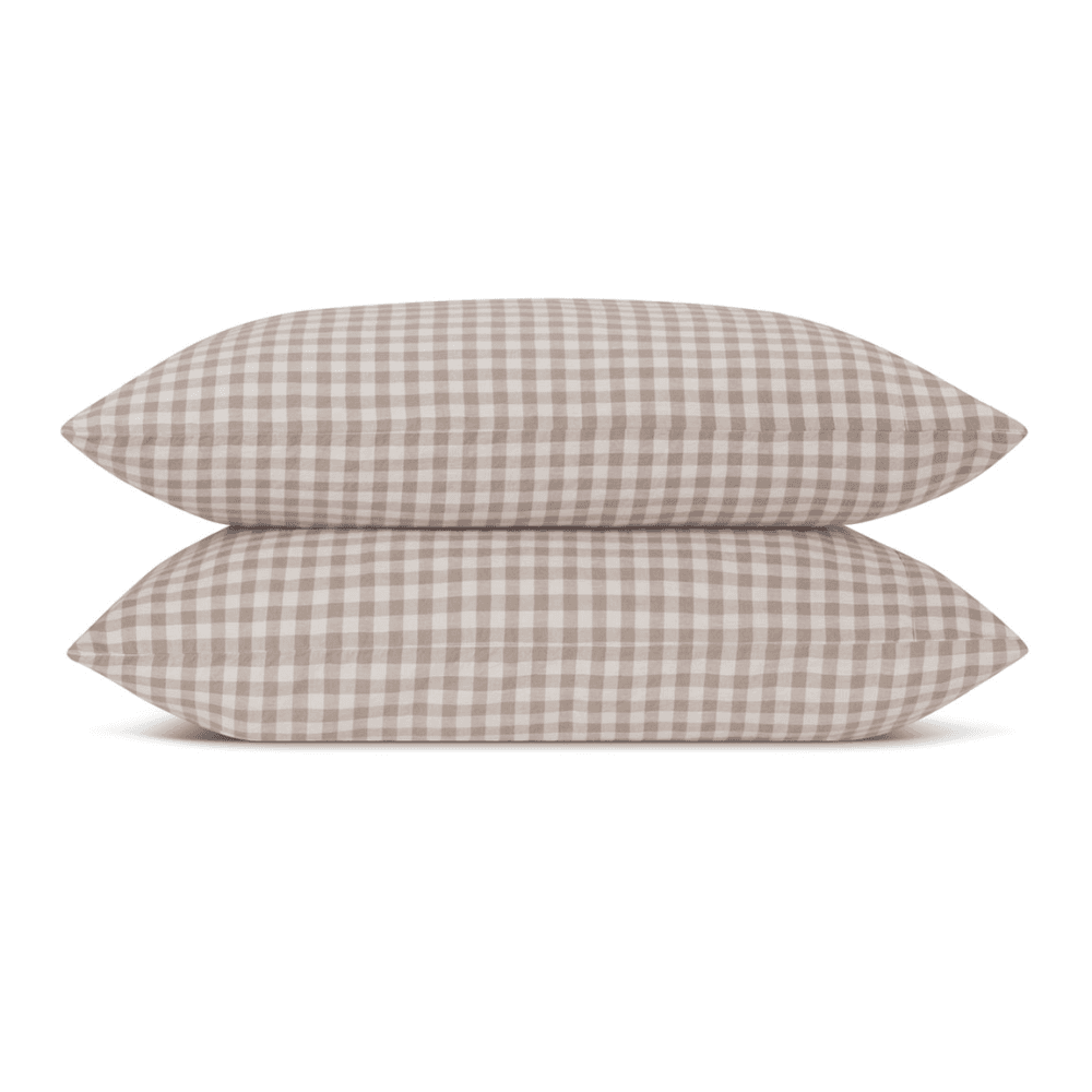 Gingham Pair of Linen Pillowcases