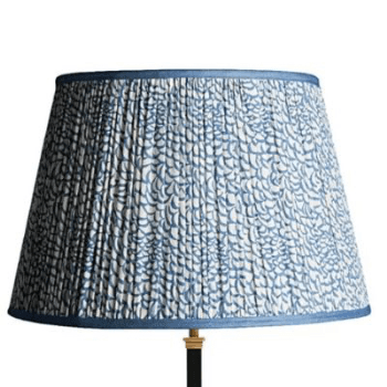 Image showing the Straight empire Shade, 45cm, turkish blue fishscales with blue tape product.