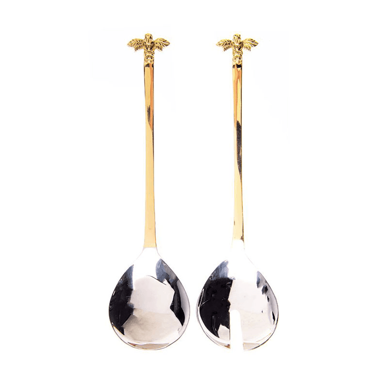 Bee Salad Server Set, L28cm, Silver