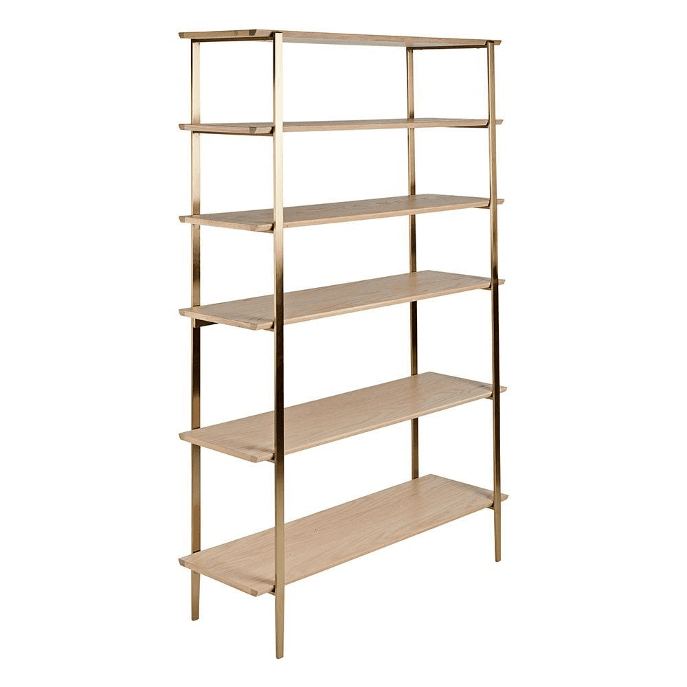 Crawford Wide Shelving Unit, Light Oak