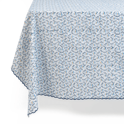 Image showing the Little Flowers Tablecloth, 180 x 270cm, Blue product.