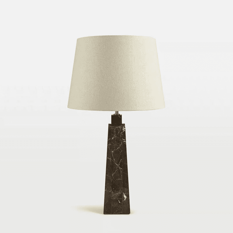 Darcy Marble Table Lamp, H68cm, Silver