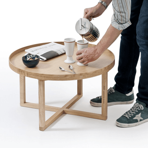 Image showing the Coffee table, H38 x W66 x D66cm, Oak product.