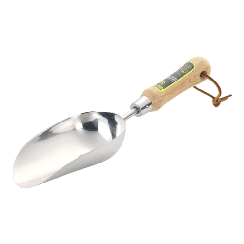 Image showing the Soil scoop, H33.5 x W9cm, Natural/Silver product.