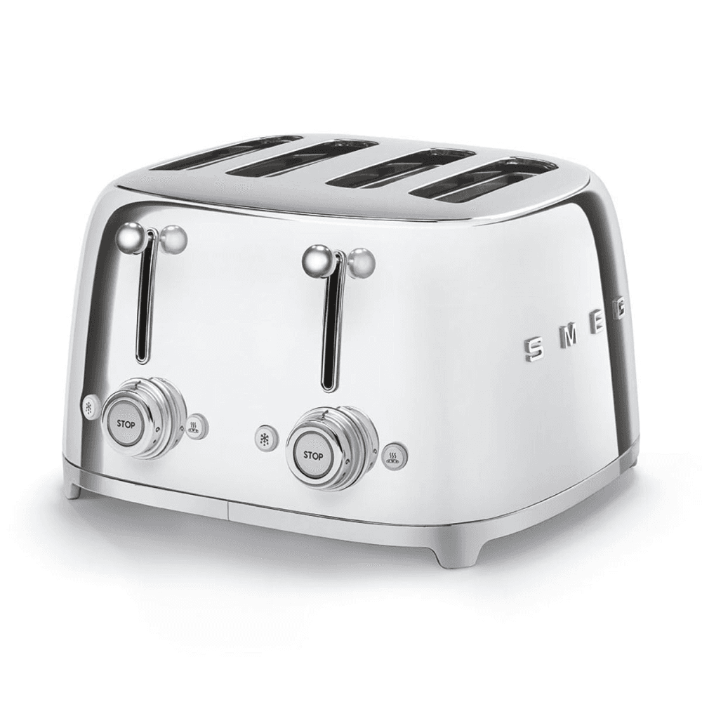 50's Retro 4 slice toaster - 4 slot, chrome