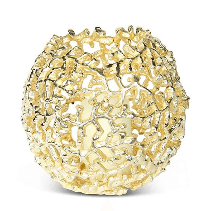 Coral Candle Holder, H15 x D20cm, Gold