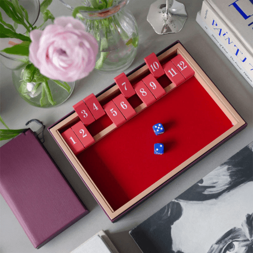 Image showing the Classic Shut the Box, Deep Maroon product.