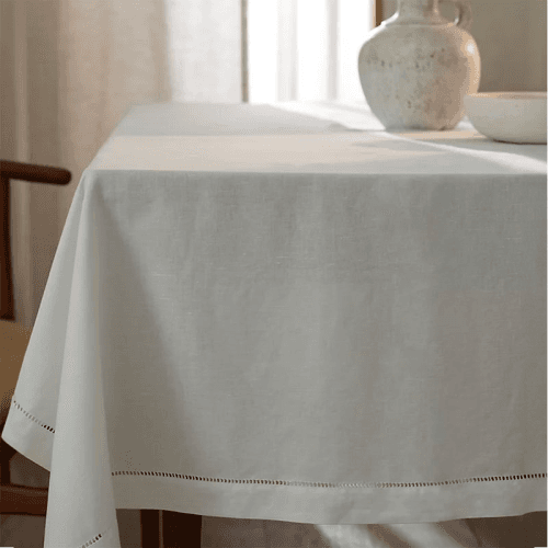 Image showing the Luca Jour Work Tablecloth, 230 x 140cm, White product.