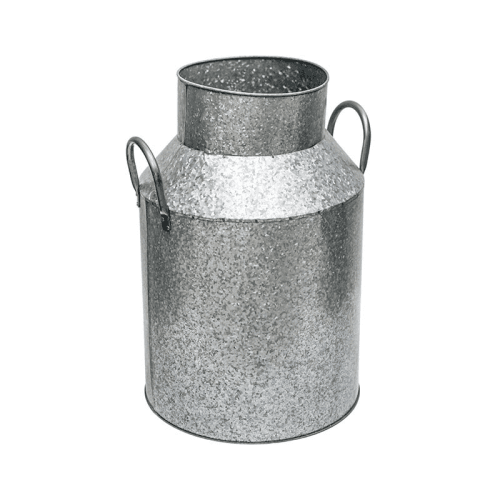 Image showing the Galvanised Milk Churn, H43cm x D33cm, Silver product.
