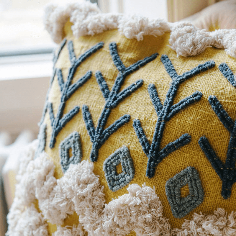Kansa Cushion, 50 x 50cm, Yellow