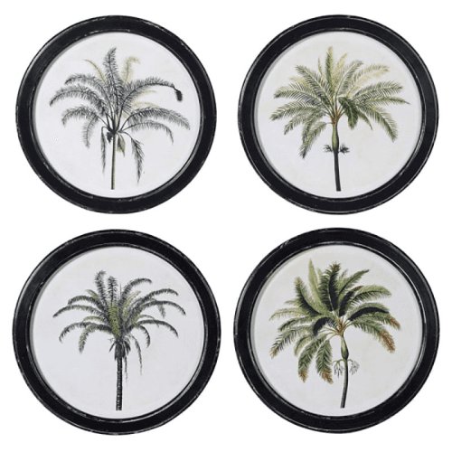 Image showing the Palm Set of 4 Framed Prints, D35cm product.