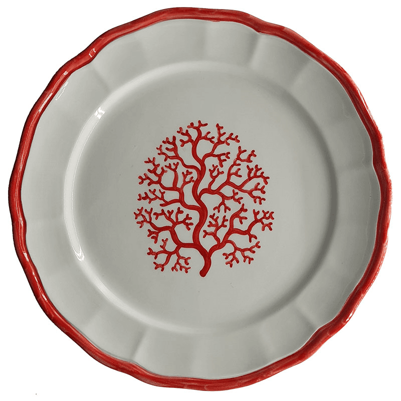 Coral Plate, D28cm, White