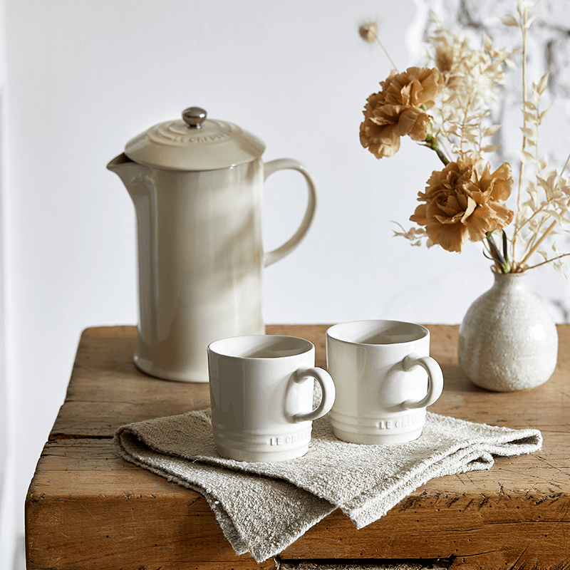 Stoneware Cafetiere, 1 litre, Meringue