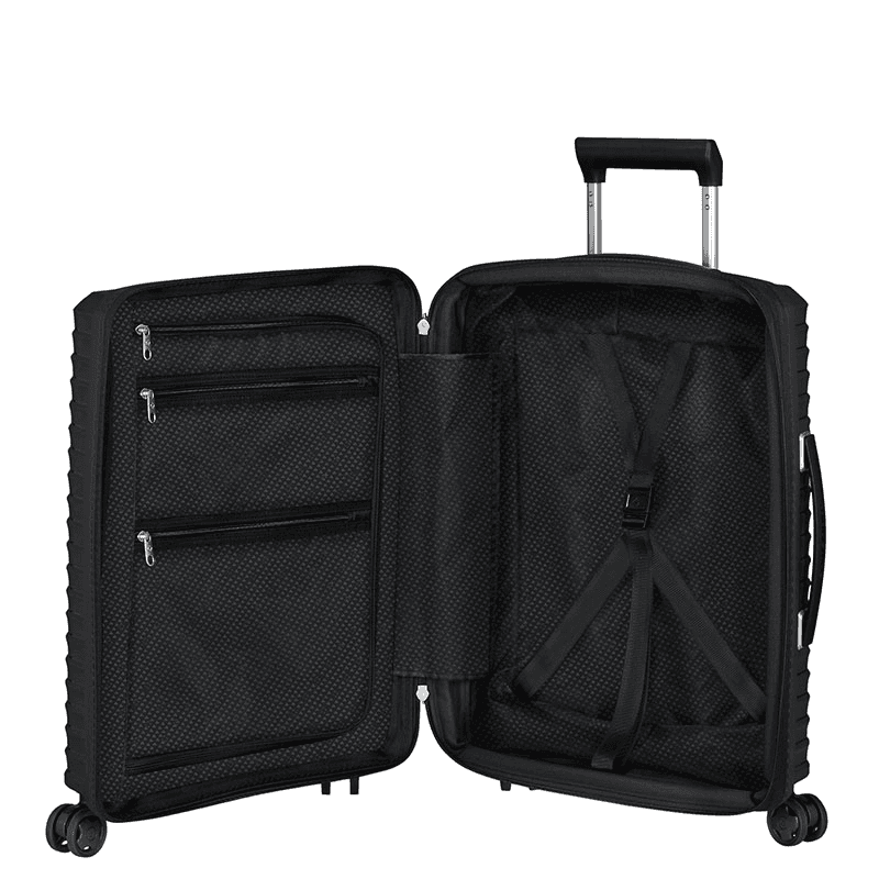 Upscape Cabin Suitcase, H55 x L40 x W20/23cm, Black