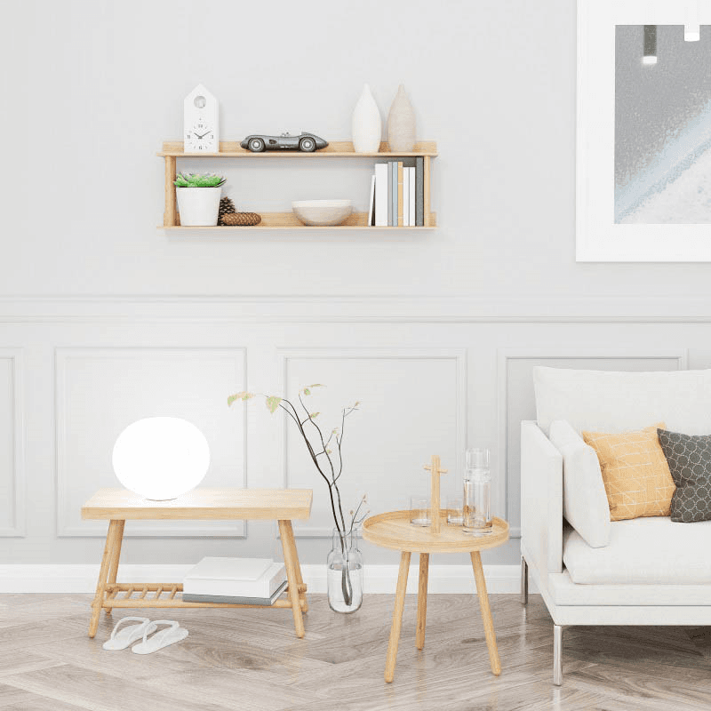 Platform 2 Shelf, H38 x W100cm, Oak