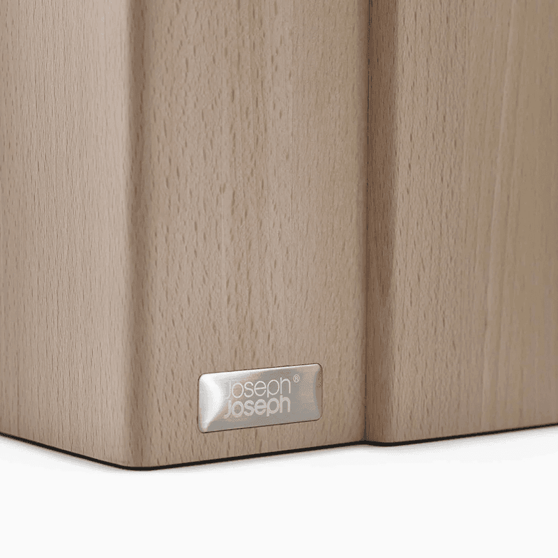 Elevate Fusion 5 Piece Knife and Scissor Block, Beechwood