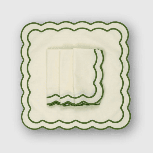 Image showing the Apple Set of 4 Napkins, 50 x 50cm, Green product.