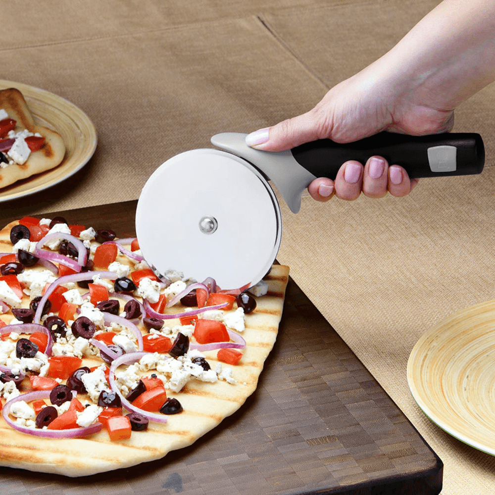 Pizza cutter, L23.5cm, Silver/Black
