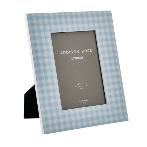Image showing the Gingham Photo Frame, 5x7", Blue product.
