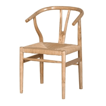 Chair, Wishbone Open Back, Antique Oak, Antiqued Oak