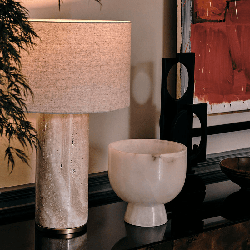 Remi Table Lamp, H35cm, Cream