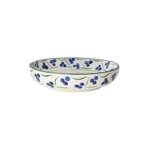Image showing the Chintamani Ceramic Bowl, Shallow, Blue and Green product.