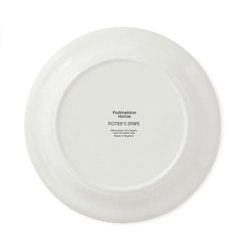 Potter's Stripe Set of 4 Dinner Plates, D26cm, Green