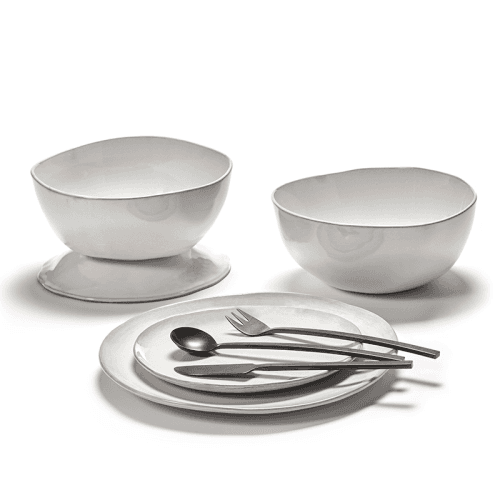 Image showing the La Mère Set of 2 Plates, D20cm, Off White product.